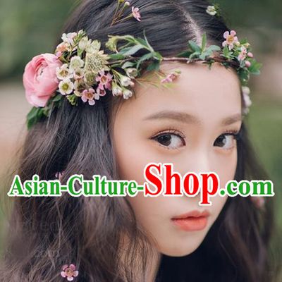 Top Grade Handmade Wedding Bride Hair Accessories Flowers Hair Clasp, Traditional Baroque Queen Wedding Headpiece for Women