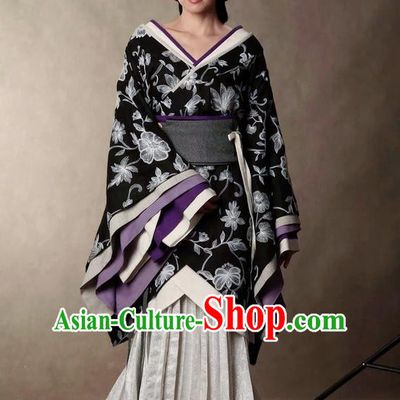 Traditional Ancient Chinese Imperial Noblewoman Costume and Headpiece Complete Set, Elegant Hanfu Clothing Chinese Han Dynasty Dowager Embroidered Dress Clothing