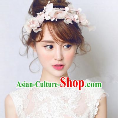 Top Grade Handmade Wedding Bride Hair Accessories Flower Hair Clasp, Traditional Princess Baroque Hair Stick Headpiece Hairpins for Women