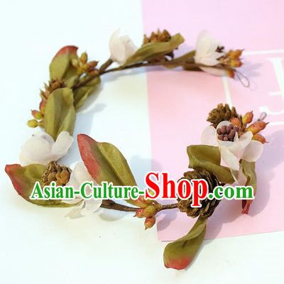 Top Grade Handmade Wedding Bride Hair Accessories Hair Clasp, Traditional Princess Baroque Hair Clips Headpiece for Women