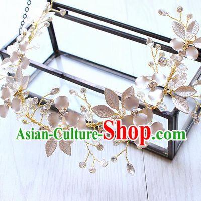 Top Grade Handmade Wedding Bride Hair Accessories CZ Diamond Hair Clips, Traditional Princess Baroque Conch Hair Clasp Headpiece for Women