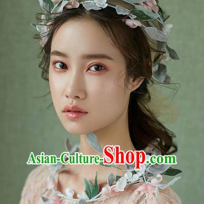Top Grade Handmade Wedding Bride Hair Accessories Flowers Veil Hair Clips, Traditional Princess Baroque Hair Clasp Headpiece for Women