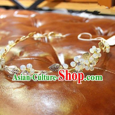 Top Grade Handmade Wedding Bride Hair Accessories  Opal Hair Clip, Traditional Princess Baroque Hair Clasp Headpiece for Women