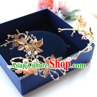 Top Grade Handmade Wedding Bride Hair Accessories Pearl Hair Clasp, Traditional Princess Baroque Hair Clip Headpiece for Women