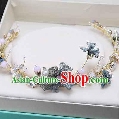 Top Grade Handmade Wedding Bride Hair Accessories Hair Clasp, Traditional Baroque Princess Hair Clip Headband Headpiece for Women