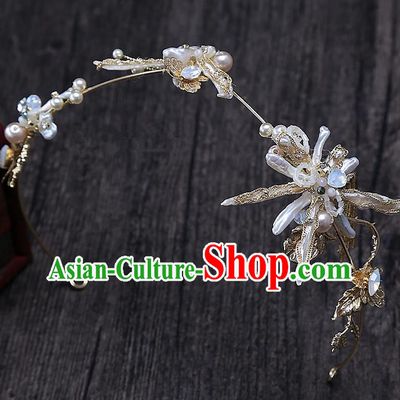 Top Grade Handmade Wedding Hair Accessories Bride Hair Clasp, Traditional Baroque Princess Crystal Headband Headpiece for Women