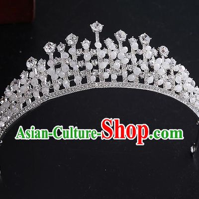 Top Grade Handmade Wedding Hair Accessories Bride Princess Crystal Imperial Crown, Traditional Baroque Queen Retro Royal Crown Wedding Headwear for Women