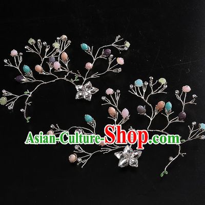 Top Grade Handmade Wedding Dragonfly Hair Accessories Bride Hair Claws, Traditional Baroque Princess Hair Stick Headpiece for Women