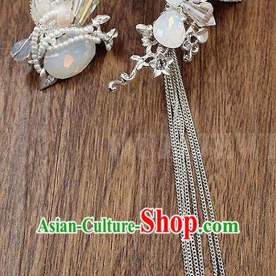 Top Grade Handmade China Wedding Bride Accessories Opal Earrings, Traditional Princess Wedding Eardrop Jewelry for Women
