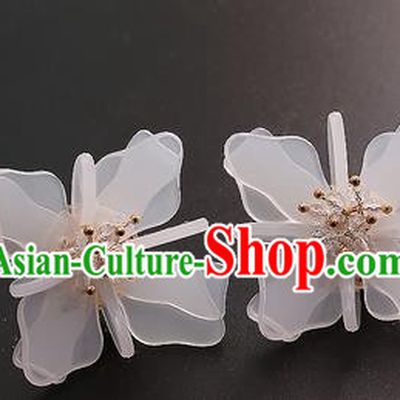 Top Grade Handmade China Wedding Bride Accessories Earrings, Traditional Princess Wedding Ear Stud Jewelry for Women