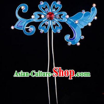 Top Grade Chinese Ancient Peking Opera Hair Accessories Diva Hairpins, Traditional Chinese Beijing Opera Hua Tan Hair Clasp Head-ornaments