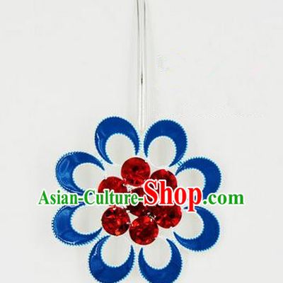 Top Grade Chinese Ancient Peking Opera Hair Accessories Diva Crystal Hairpins, Traditional Chinese Beijing Opera Hua Tan Hair Clasp Head-ornaments