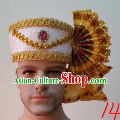 Traditional Traditional Thailand Accessories Hat, Southeast Asia Thai Dai Nationality Headwear for Men