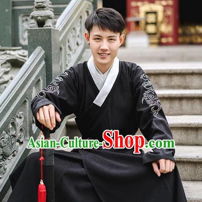Traditional Chinese Ming Dynasty Young Men Embroidery Costume, Elegant Flying Fish Suit Chinese Ancient Swordsman Clothing for Men