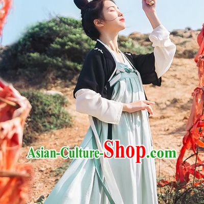 Traditional Chinese Tang Dynasty Palace Lady Costume Complete Set, Elegant Hanfu Clothing Embroidered Cardigan and Dress, Chinese Ancient Princess Clothing for Women