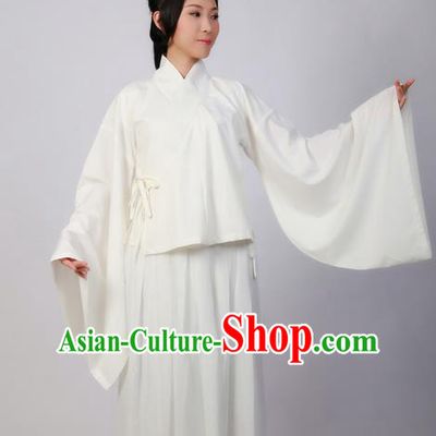 Traditional Chinese Han Dynasty Palace Princess Costume Underwear, Elegant Hanfu Clothing Wide Sleeve Pajamas for Women