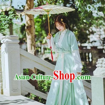Traditional Chinese Song Dynasty Young Lady Costume Complete Set, Elegant Hanfu Clothing Embroidered Dress, Chinese Ancient Princess Clothing for Women
