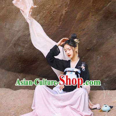 Traditional Chinese Tang Dynasty Palace Princess Costume, Elegant Hanfu Clothing Embroidered Crane Dress, Chinese Ancient Princess Clothing for Women