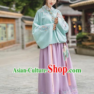 Traditional Chinese Han Dynasty Palace Princess Costume, Elegant Hanfu Clothing Embroidered Middle Skirt, Chinese Ancient Princess Clothing for Women
