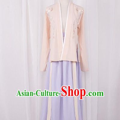Traditional Chinese Tang Dynasty Palace Princess Costume, Elegant Hanfu Clothing Embroidered Blouse and Dress, Chinese Ancient Princess Clothing for Women