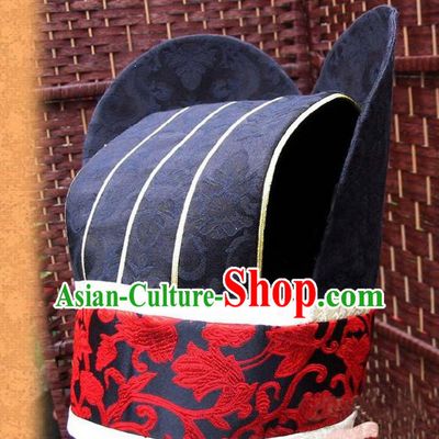 Traditional Chinese Han Dynasty Minister Hat, Elegant Hanfu Chinese Ancient Courtiers Headwear for Men
