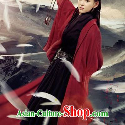 Traditional Chinese Song Dynasty Female Hero Costume, Chinese Ancient Hanfu Jiang Hu Swordsman Clothing for Women