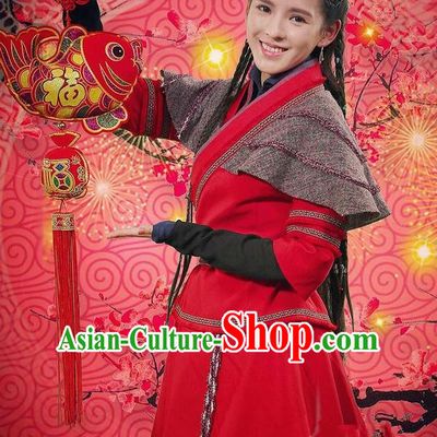 Traditional Chinese Song Dynasty Heroic Woman Costume, Chinese Ancient Hanfu Dress Jiang Hu Swordswoman Clothing for Women