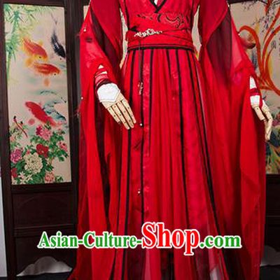 Traditional Chinese Han Dynasty Swordswoman Costume, Elegant Hanfu Cosplay Clothing Ancient Chinese Chivalrous Woman Dress