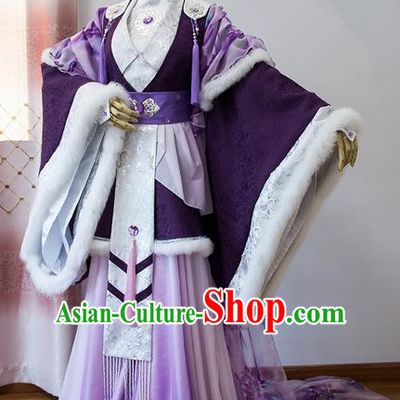 Traditional Chinese Han Dynasty Imperial Consort Wedding Costume, Elegant Hanfu Cosplay Nobility Lady Clothing Ancient Chinese Princess Dress for Women