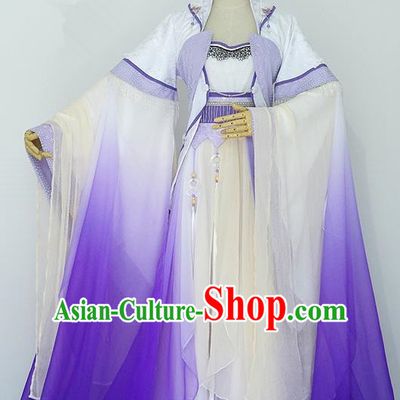 Traditional Chinese Tang Dynasty Fairy Costume, Elegant Hanfu Cosplay Peri Clothing Ancient Chinese Imperial Princess Dance Dress for Women