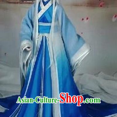 Traditional Chinese Super Dollfie Costume, Chinese Ancient Hanfu Jiang Hu Swordsman Clothing for Doll