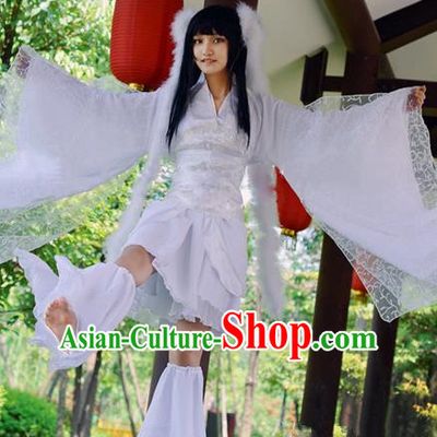 Traditional Chinese Cosplay Funsbau Costume, Chinese Ancient Hanfu Han Dynasty Young Lady Dance Clothing for Women