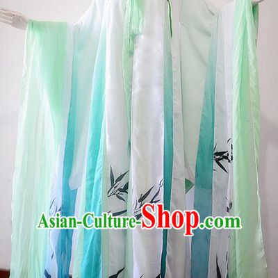 Traditional Chinese Cosplay Nobility Lady Costume, Chinese Ancient Painting Bamboo Hanfu Tang Dynasty Princess Dress Clothing for Women