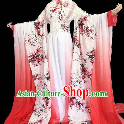 Traditional Chinese Cosplay Imperial Consort Costume, Chinese Ancient Printing Plum Blossom Hanfu Han Dynasty Princess Dress Clothing for Women
