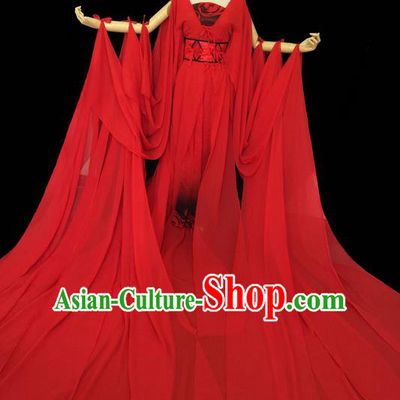 Traditional Chinese Han Dynasty Imperial Princess Wedding Costume, Elegant Hanfu Clothing Blouse and Skirts, Chinese Ancient Young Lady Embroidered Bride Dress for Women