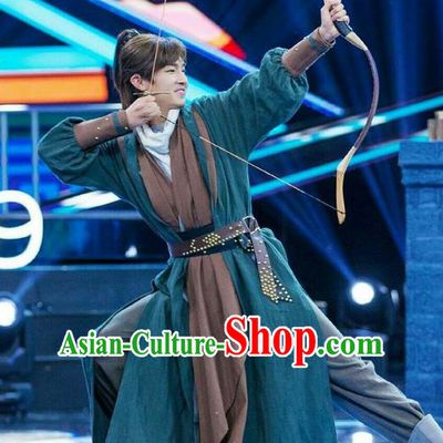 Traditional Ancient Chinese Young Hero Costume, The Legend of the Condor Heroes Chinese Song Dynasty Swordsman Clothing for Men