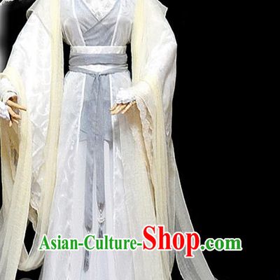 Traditional Ancient Chinese Young Lady Princess White Dance Costume, Chinese Tang Dynasty Noble Lady Fairy Dress Hanfu Clothing for Women