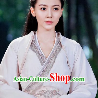 Traditional Ancient Chinese Princess Costume and Headpiece Complete Set, Princess Agents Chinese Southern and Northern Imperial Lady Embroidered Elegant Dress Clothing