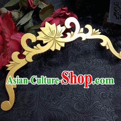 Top Grade Handmade Traditional China Accessories Headwear, Ancient Chinese Hanfu Golden Tuinga for Women