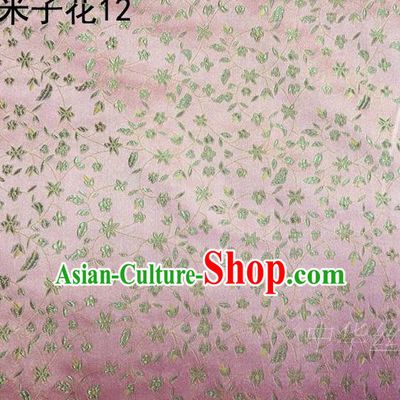 Asian Chinese Traditional Embroidered Shivering Floral Pink Satin Silk Fabric, Top Grade Brocade Tang Suit Hanfu Princess Dress Fabric Cheongsam Cloth Material