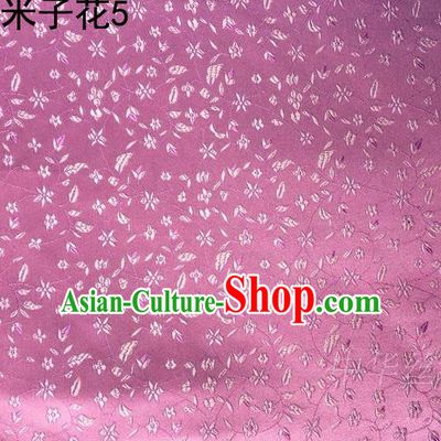 Asian Chinese Traditional Embroidered Shivering Floral Pink Satin Silk Fabric, Top Grade Brocade Tang Suit Hanfu Princess Dress Fabric Cheongsam Cloth Material
