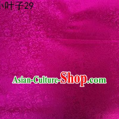 Asian Chinese Traditional Embroidered Wheat Flowers Rosy Silk Fabric, Top Grade Arhat Bed Brocade Tang Suit Hanfu Dress Fabric Cheongsam Cloth Material
