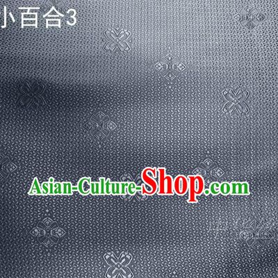Asian Chinese Traditional Jacquard Weave Satin Grey Silk Fabric, Top Grade Brocade Tang Suit Hanfu Dress Fabric Cheongsam Cloth Material