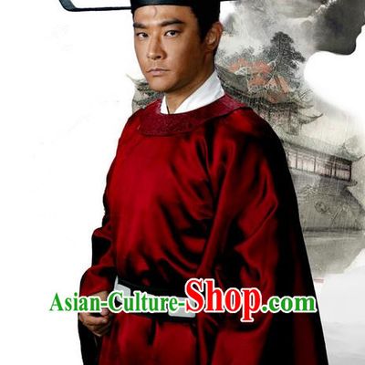 Traditional Asian Chinese Ancient Song Dynasty Officials Costume, China Elegant Hanfu Clothing Civil Governor Embroidered Gwanbok and Headpiece Complete Set