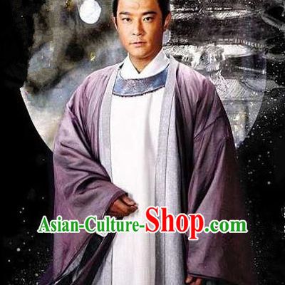 Traditional Asian Chinese Ancient Song Dynasty Civil Governor Robe Costume, China Elegant Hanfu Clothing Bao Zheng Gwanbok and Headpiece Complete Set