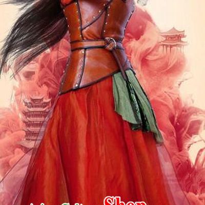 Traditional Ancient Chinese Swordswoman Costume and Headpiece Complete Set, Chinese Ming Dynasty chivalrous Woman Red Dress Clothing