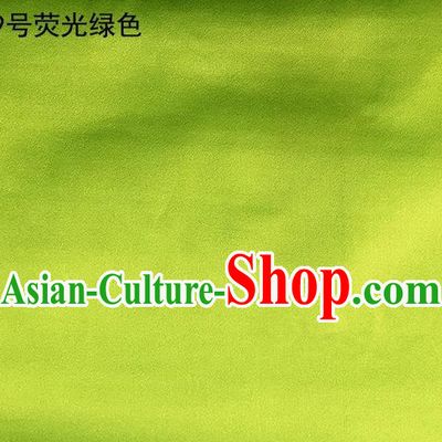 Asian Chinese Traditional Satin Solid Color Silk Fabric, Top Grade Nanjing Brocade Tang Suit Hanfu Green Fabric Cheongsam Cloth Material