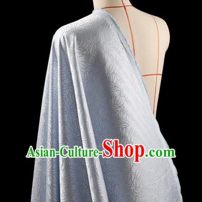 Traditional Asian Chinese Handmade Embroidery Flowers Coat Silk Tapestry Blue Fabric Drapery, Top Grade Nanjing Brocade Ancient Costume Cheongsam Cloth Material