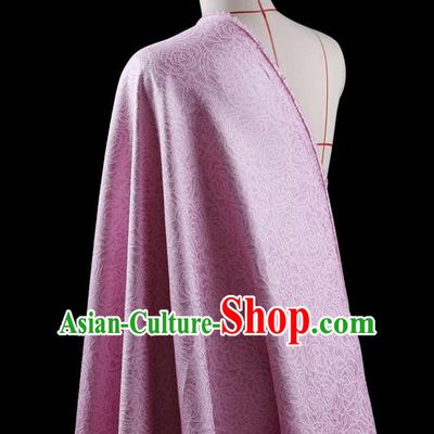 Traditional Asian Chinese Handmade Embroidery Jacquard Weave Coat Silk Tapestry Pink Fabric Drapery, Top Grade Nanjing Brocade Ancient Costume Cheongsam Cloth Material