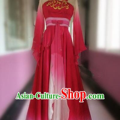 Traditional Ancient Chinese National Dance Costume, Elegant Hanfu China Flying Dance Dress Clothing for Women